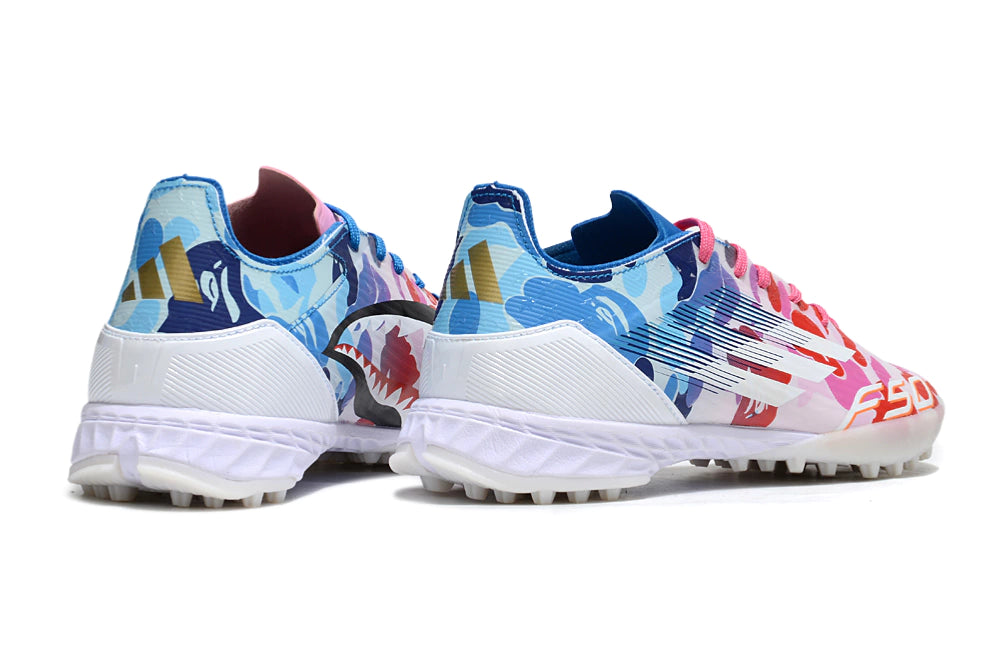 Chuteira Adidas X F50 Pro Society - Azul/Rosa