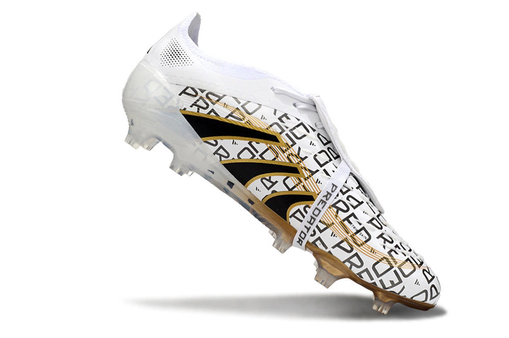 Chuteira Adidas Predator Elite Tongue 25 Campo FG - Branco/Preto