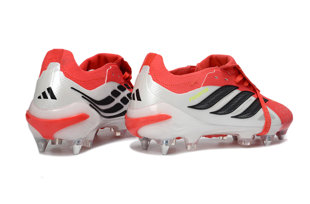 Chuteira Adidas Predator Tongue 26 Elite SG - Vermelho/Branco