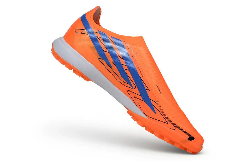 Chuteira Adidas F50 Hyperfast Laceless TF - Laranja