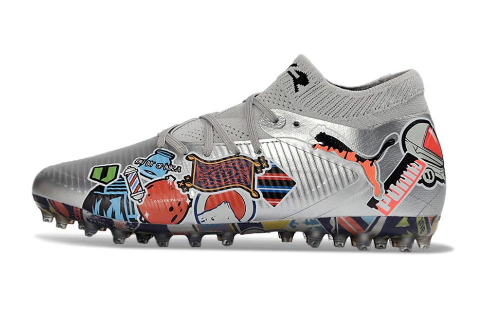 Chuteira Puma Future 8 Match MG - Prata