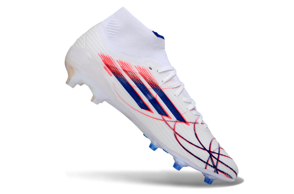 Chuteira Adidas F50 Elite Mid Campo - Branco/Vermelho