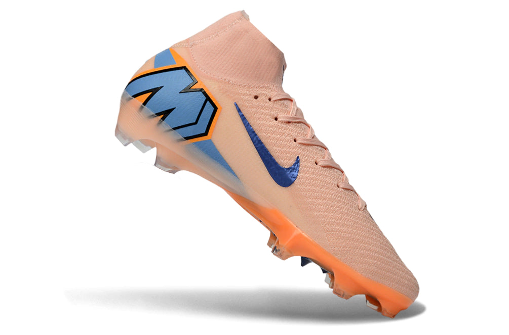 Chuteira Nike Air Zoom Mercurial Superfly 10 Elite Campo - Laranja/Azul