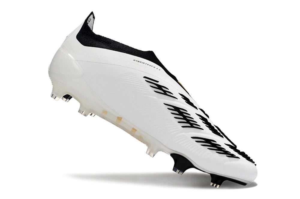 Chuteira Adidas Predstrike Elite Laceless Campo - Branco/Amarelo/Preto