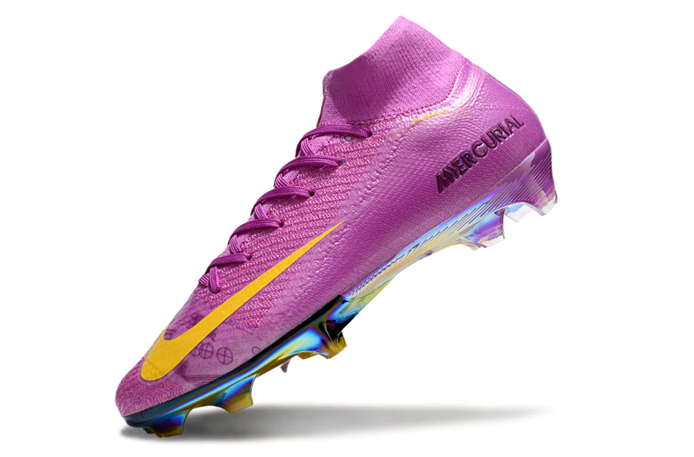 Chuteira Nike Air Zoom Mercurial Superfly 10 Elite Campo - Roxo/Laranja