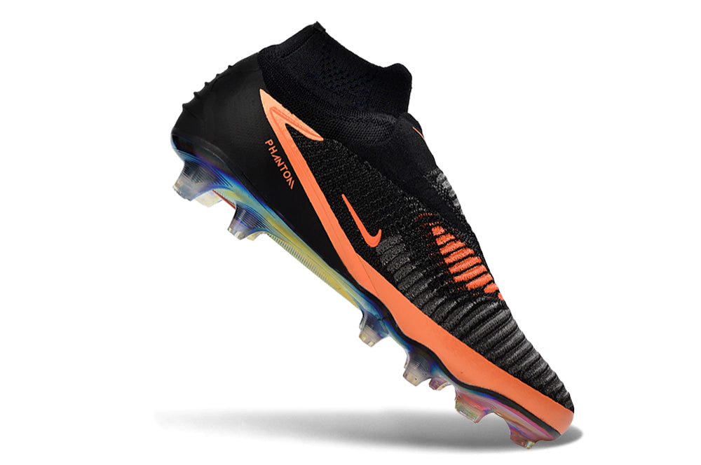 Chuteira Nike Phantom 6 Elite Botinha Campo - Preto/Laranja