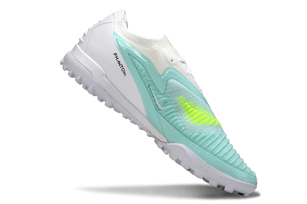 Chuteira Nike Phantom ReactX 6 Pro Society TF - Branco/Azul