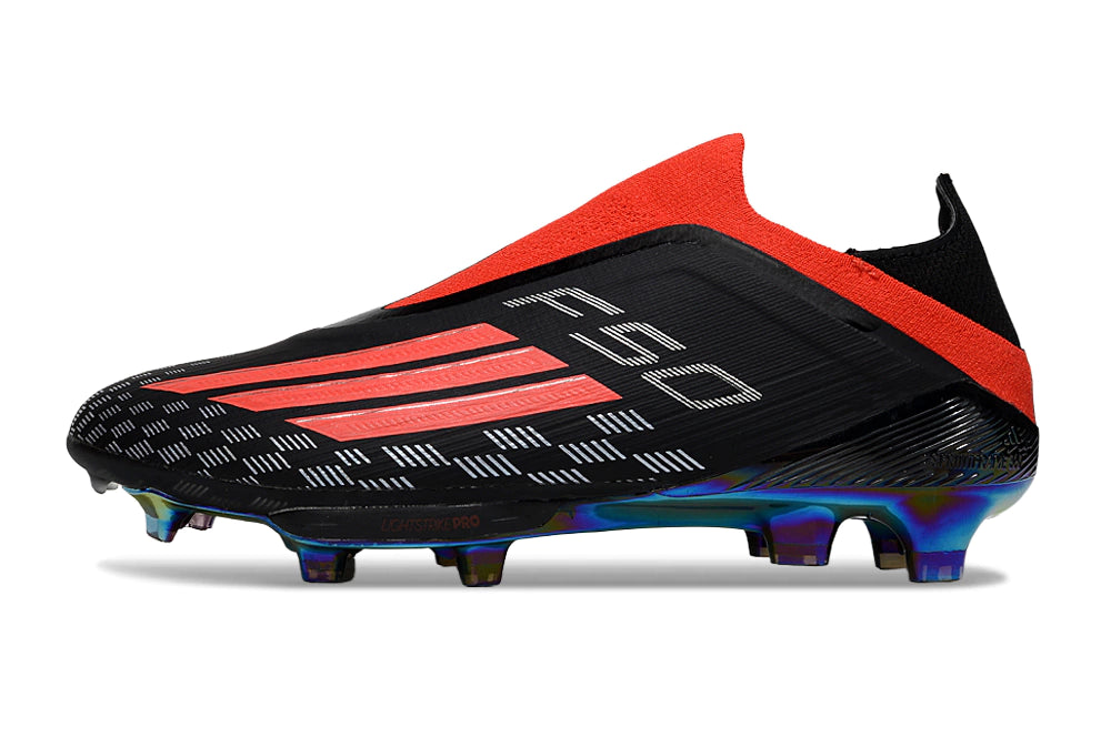 Chuteira Adidas F50 X Laceless Campo - Preto/Vermelho
