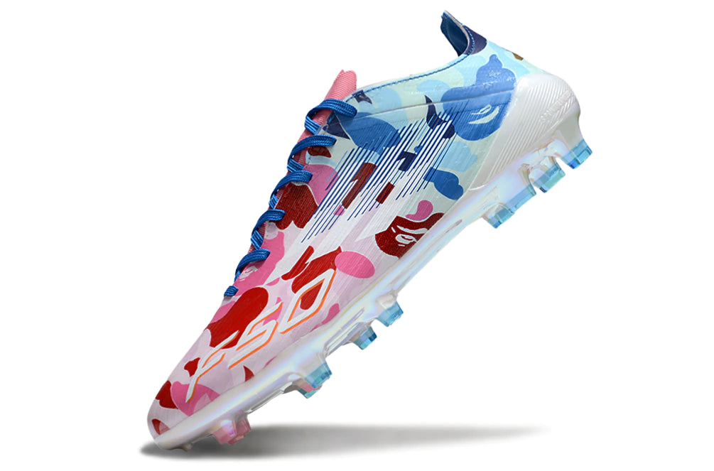Chuteira Adidas F50 X Campo - Rosa/Azul
