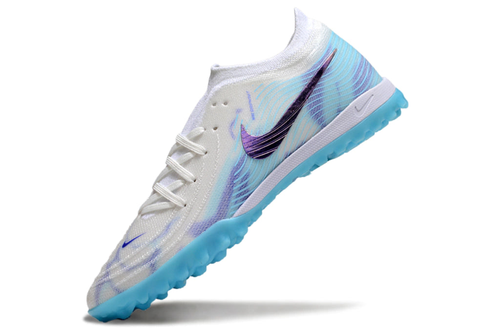 Chuteira Nike Phantom GX 2 Elite Society TF - Branco/Azul