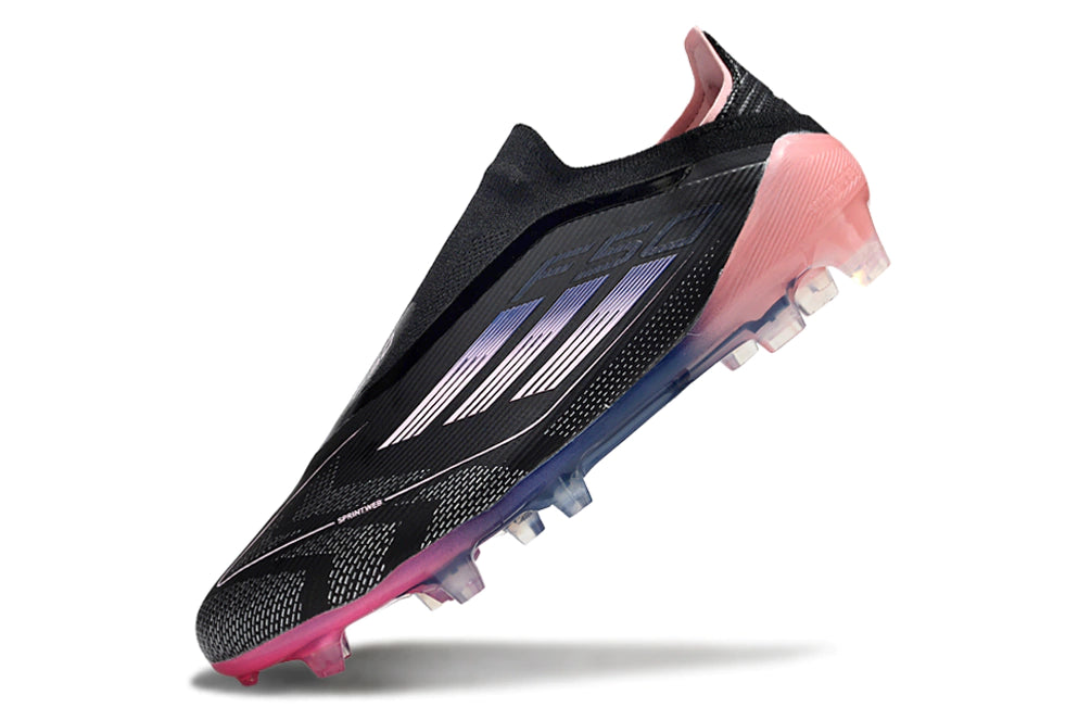 Chuteira Adidas F50 X Laceless Campo - Rosa/Preto