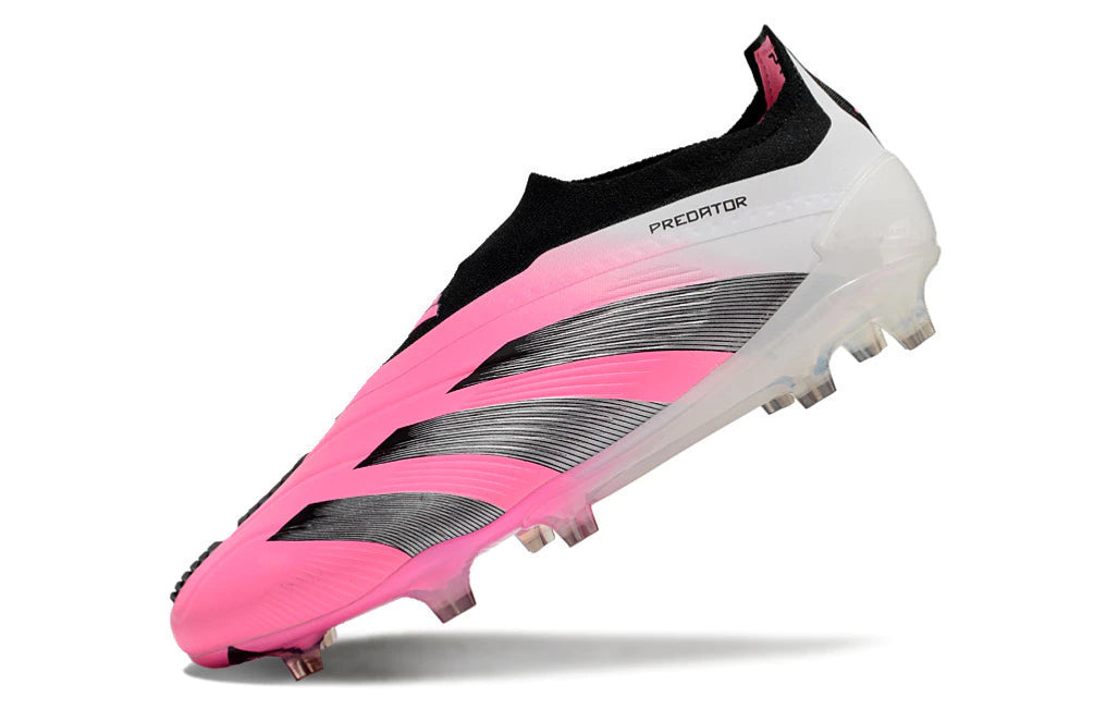 Chuteira Adidas Predstrike Elite Laceless Campo - Branco/Rosa