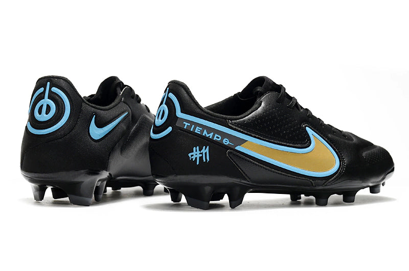 Chuteira Nike Tiempo 9 Elite Campo FG - Preto/Azul