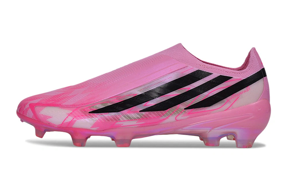 Chuteira Adidas F50 Hyperfast Laceless FG - Rosa