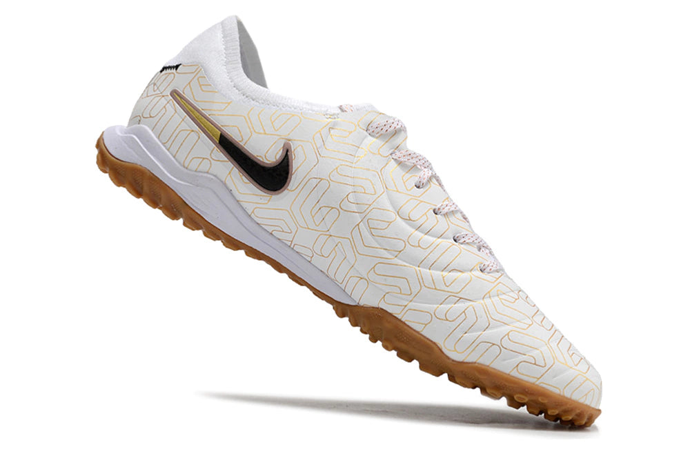 Chuteira Nike Tiempo 10 Pro Society - Branco/Preto/Bege