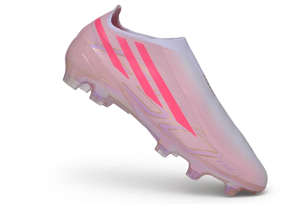 Chuteira Adidas F50 Hyperfast Laceless FG - Rosa