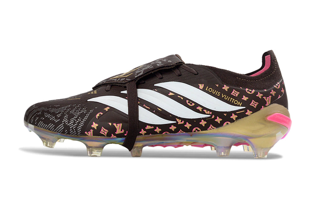 Chuteira Adidas Predator Tongue 26 Elite FG - Marrom