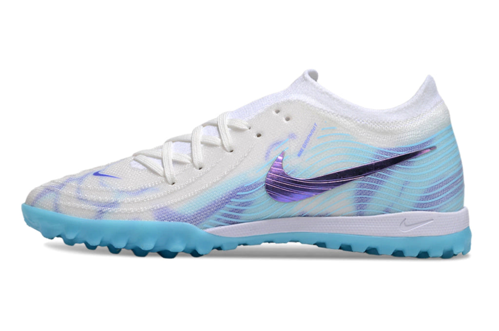 Chuteira Nike Phantom GX 2 Elite Society TF - Branco/Azul