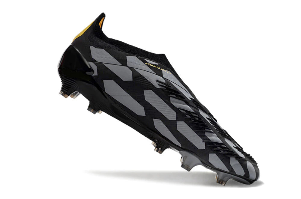 Chuteira Adidas Predstrike Elite Laceless Campo - Preto/Dourado