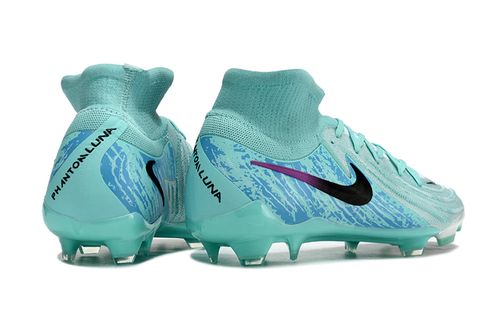 Chuteira Nike Campo Phantom Luna 2 Elite Campo FG - Azul/Preto
