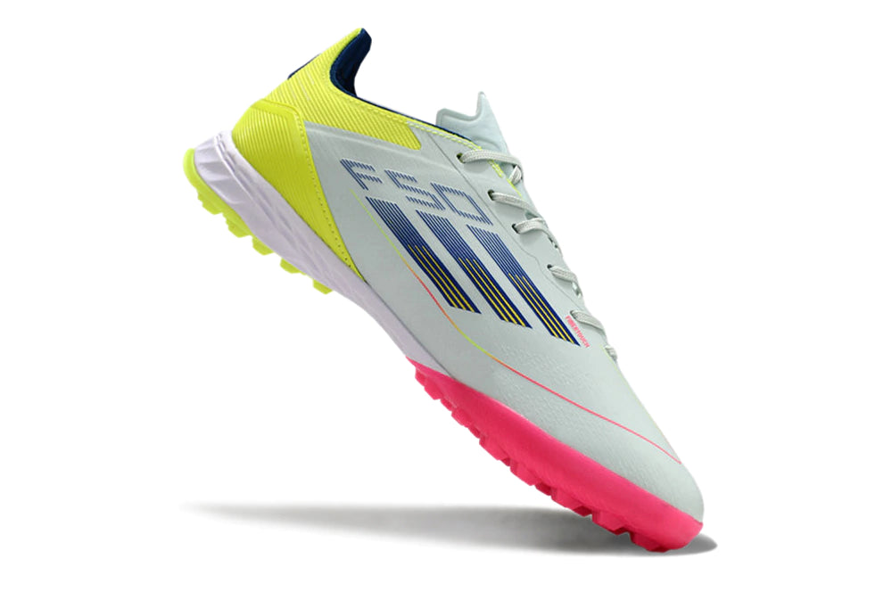 Chuteira Adidas X F50 Pro Society - Branco/Rosa/Verde