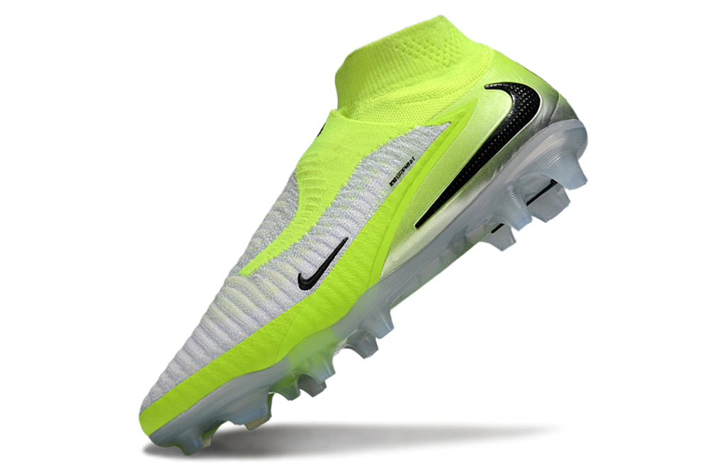 Chuteira Nike Phantom 6 Elite Botinha Campo - Branco/Verde