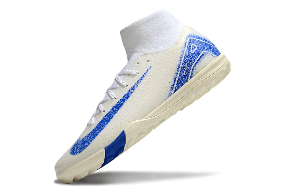 Chuteira Nike Mercurial Superfly 10 Elite Society - Branco/Azul