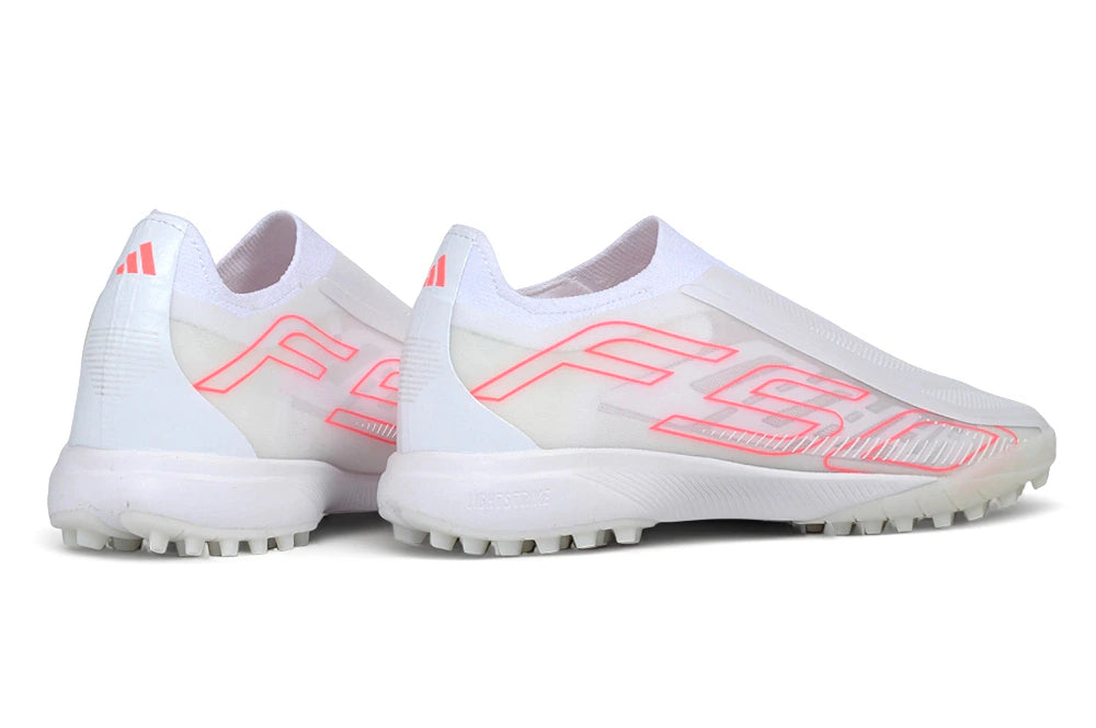 Chuteira Adidas F50 Hyperfast Laceless TF - Branco