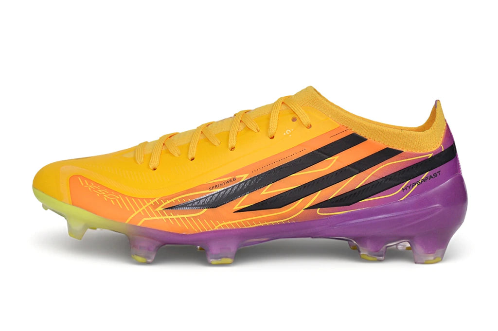 Chuteira Adidas F50 Hyperfast Eltie FG - Laranja/Roxo