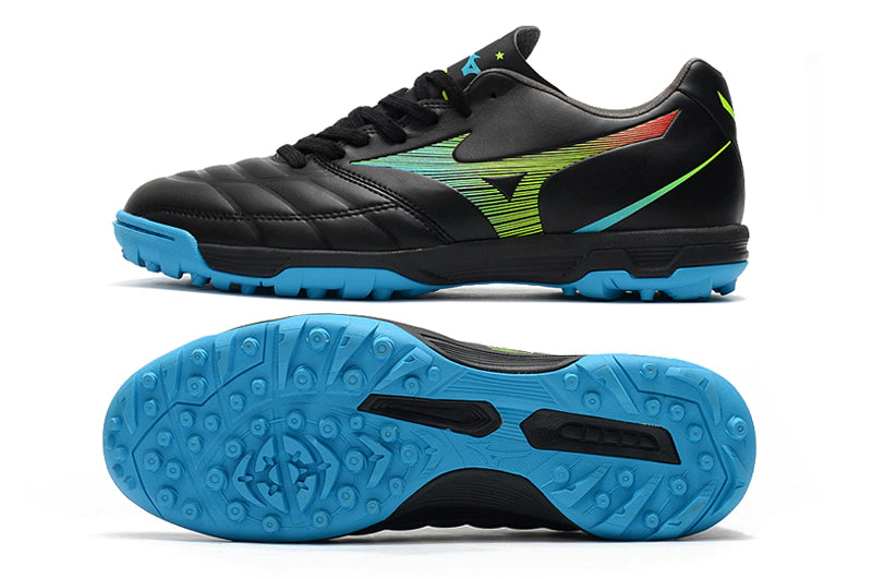 Chuteira Mizuno Rebula 3 Society - Preto/Azul/Verde