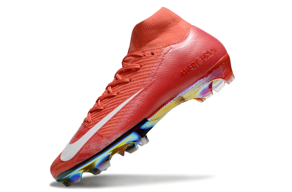 Chuteira Nike Air Zoom Mercurial Superfly 10 Elite Campo - Vermelho/Branco