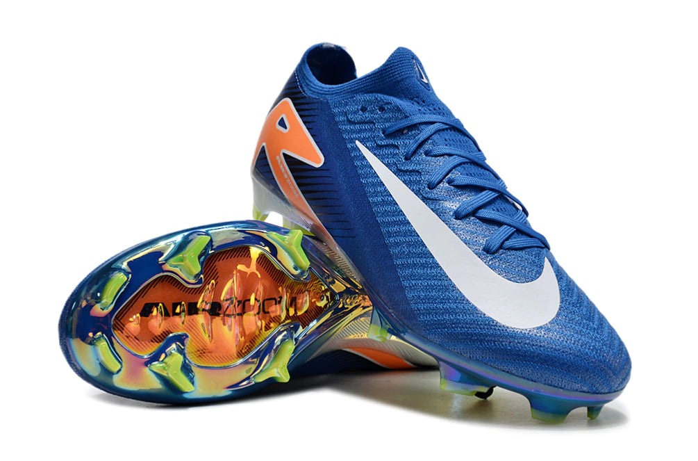 Chuteira Nike Air Zoom Mercurial Vapor 16 Elite FG - Azul/Branco/Laranja