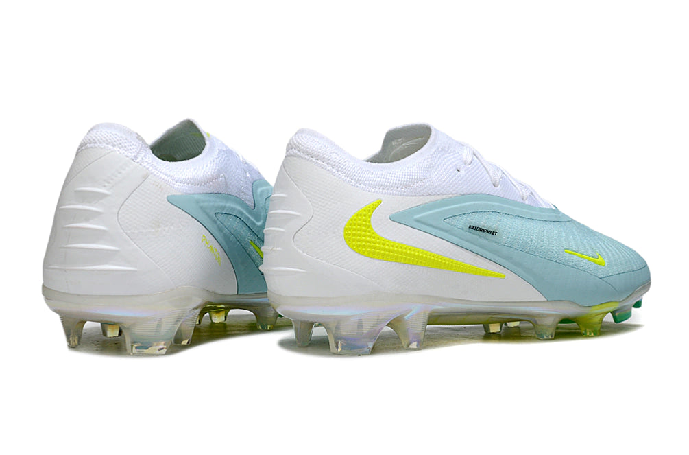 Chuteira Campo NIKE Phantom 6 Elite FG - Branco/Azul