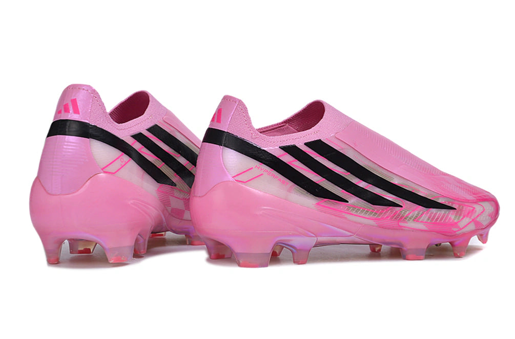 Chuteira Adidas F50 Hyperfast Laceless FG - Rosa
