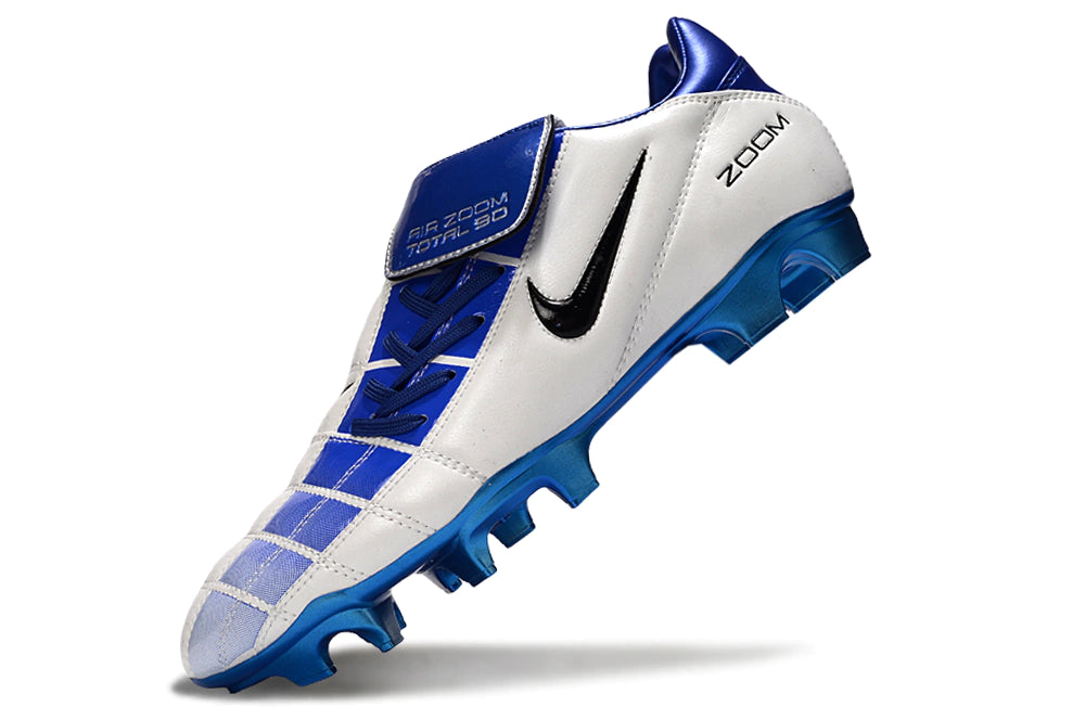 Chuteira Nike Total 90 Campo - Branco/Azul