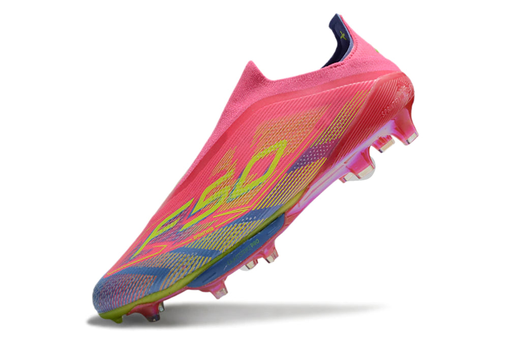 Chuteira Adidas F50+ Elite Campo - Rosa/Azul