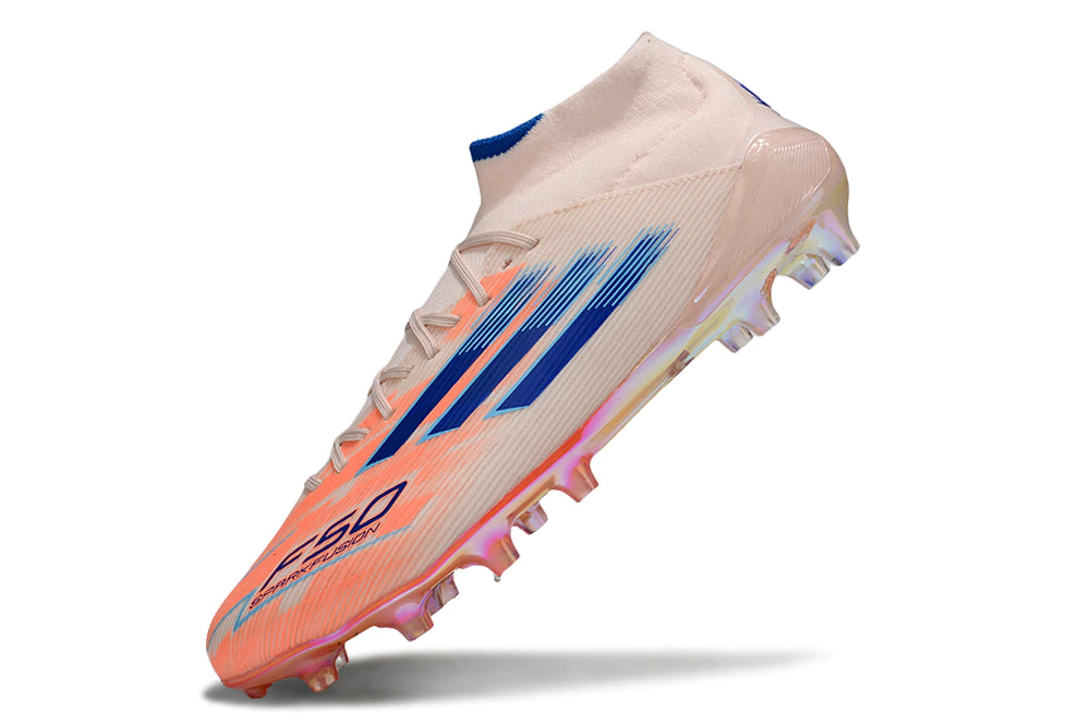 Chuteira Adidas F50 Elite Mid Campo - Rosa/Laranja
