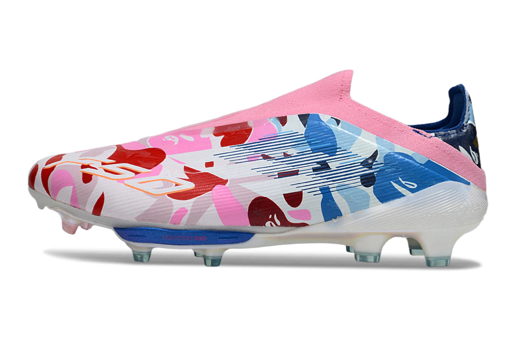 Chuteira Adidas F50+ Elite Campo - Rosa/Azul