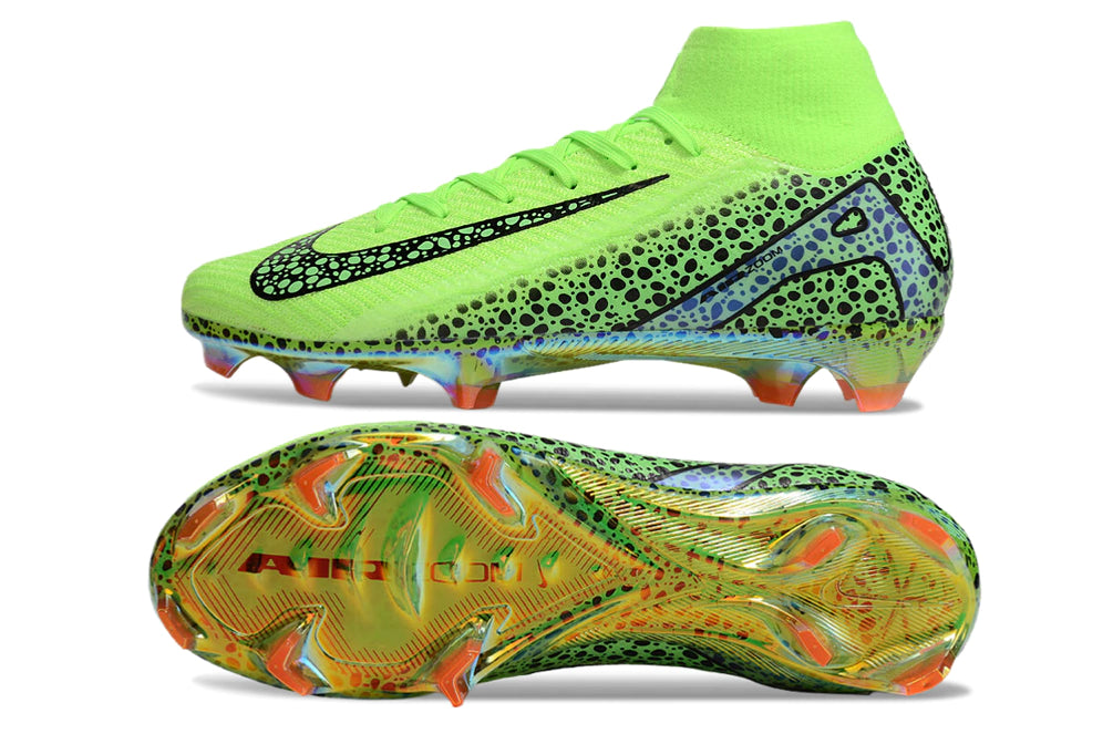 Chuteira Nike Air Zoom Mercurial Superfly 10 Elite Campo - Verde/Preto