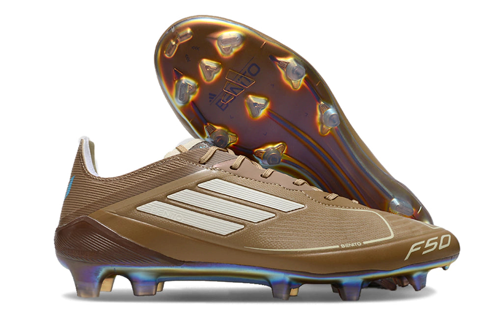 Chuteira Adidas F50 X Campo - Marrom/Branco