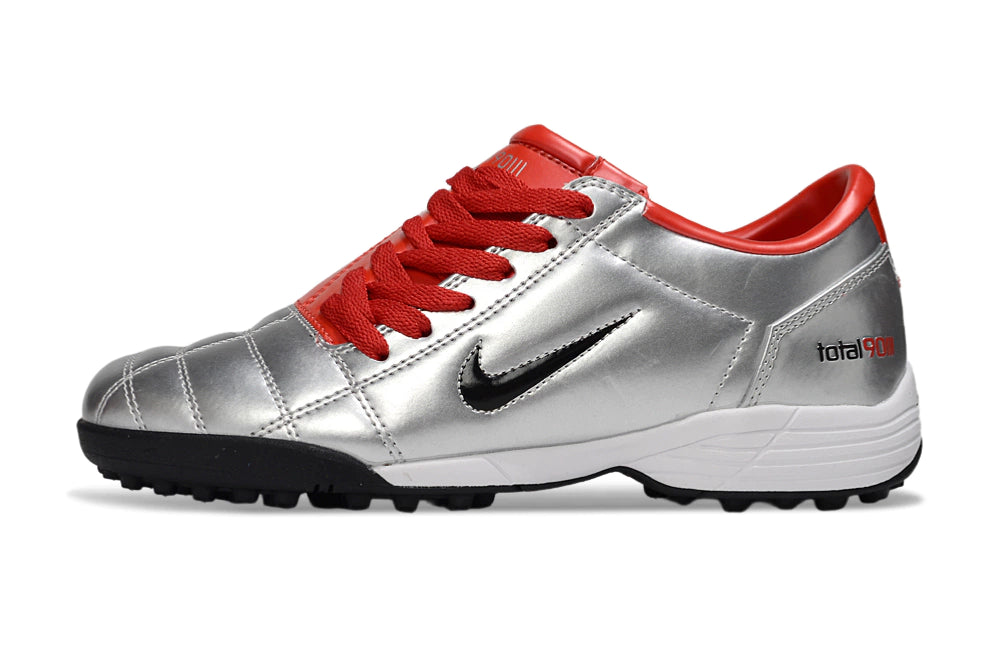 Chuteira Nike Total 90 Society - Prata/Vermelho