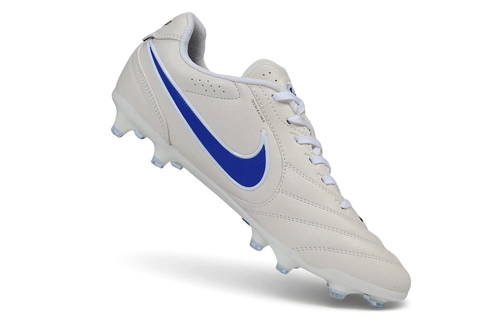 Chuteira Nike Tiempo Ligera Pro FG - Branco/Azul