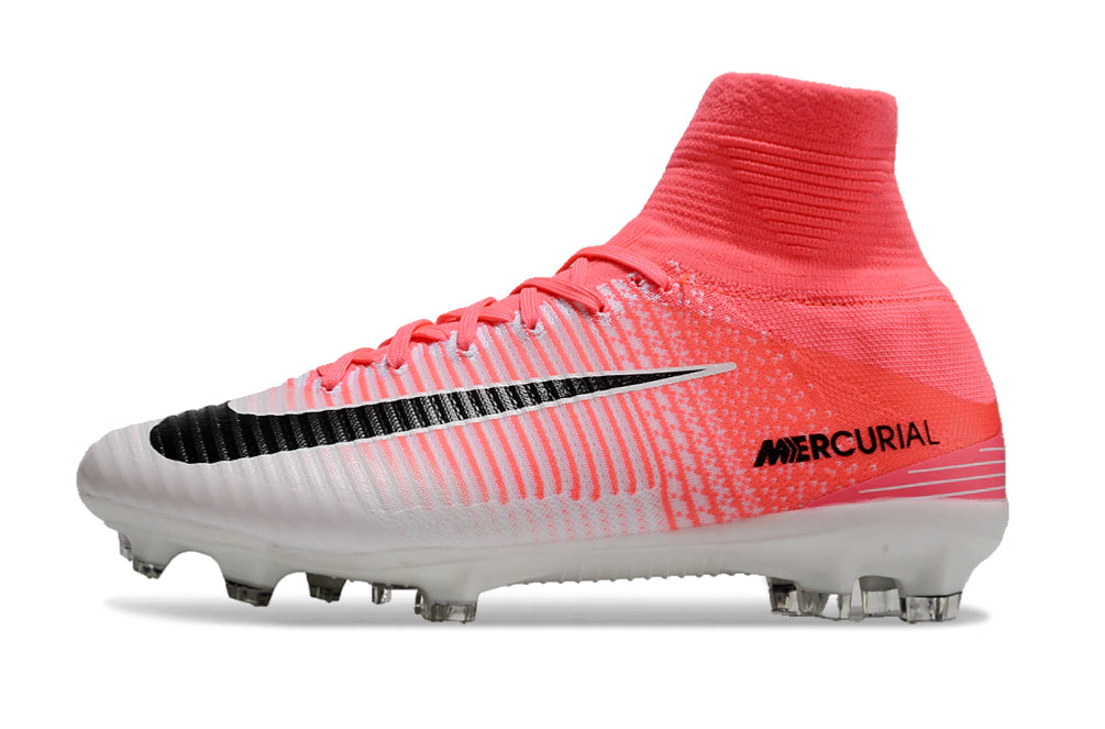 Chuteira Nike Mercurial Superfly 5 Elite Campo - Rosa/Branco