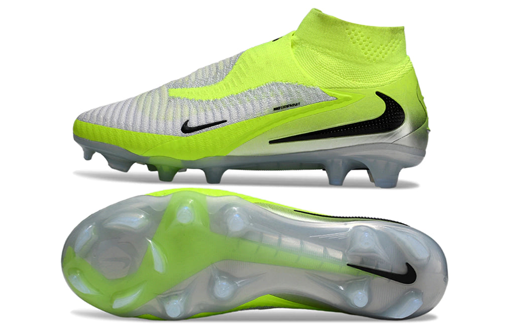 Chuteira Nike Phantom 6 Elite Botinha Campo - Branco/Verde