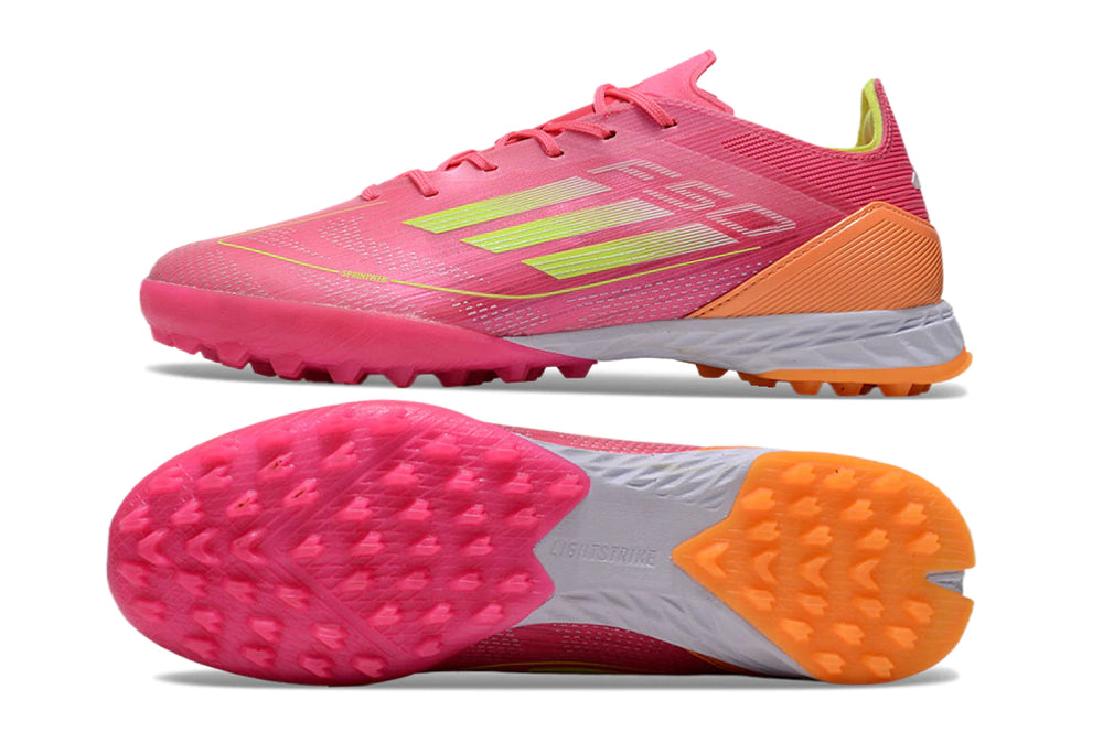 Chuteira Adidas X F50 Pro Society - Rosa/Laranja