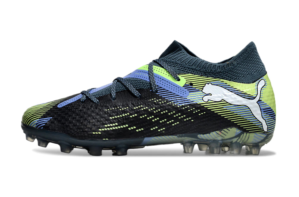 Chuteira Puma Future 7 Match MG - Azul/Verde/Preto