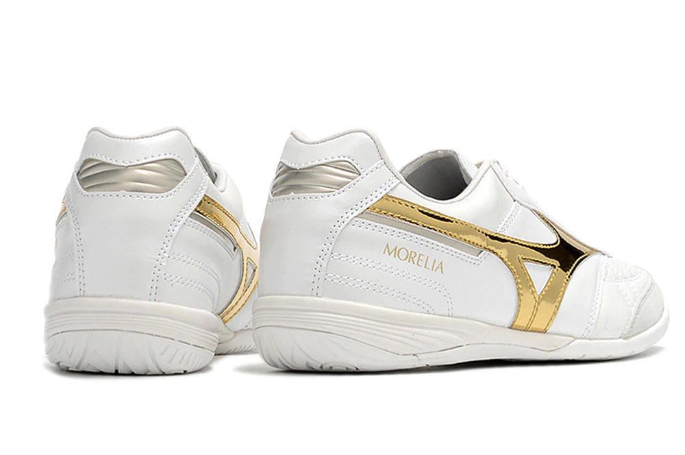 Chuteira Mizuno Morelia Sala Futsal - Branco/Dourado