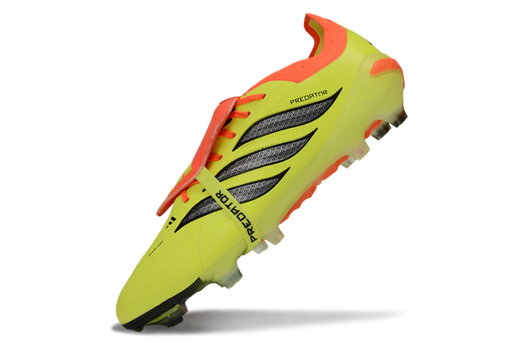 Chuteira Adidas Predator Tongue 26 Elite FG - Amarelo/Laranja