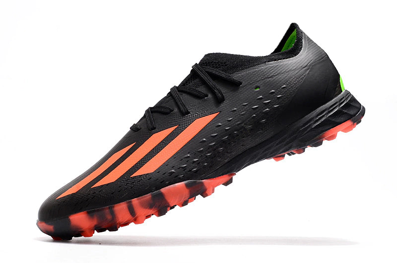 Chuteira Adidas X Speedportal.1 Society TF - Preto/Laranja