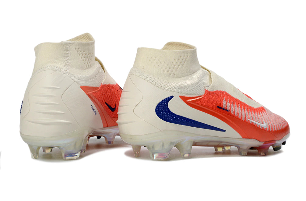 Chuteira Nike Phantom 6 Elite Botinha Campo - Laranja/Branco